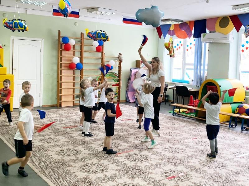 Спортивное развлечение к 23 февраля в группе № 4