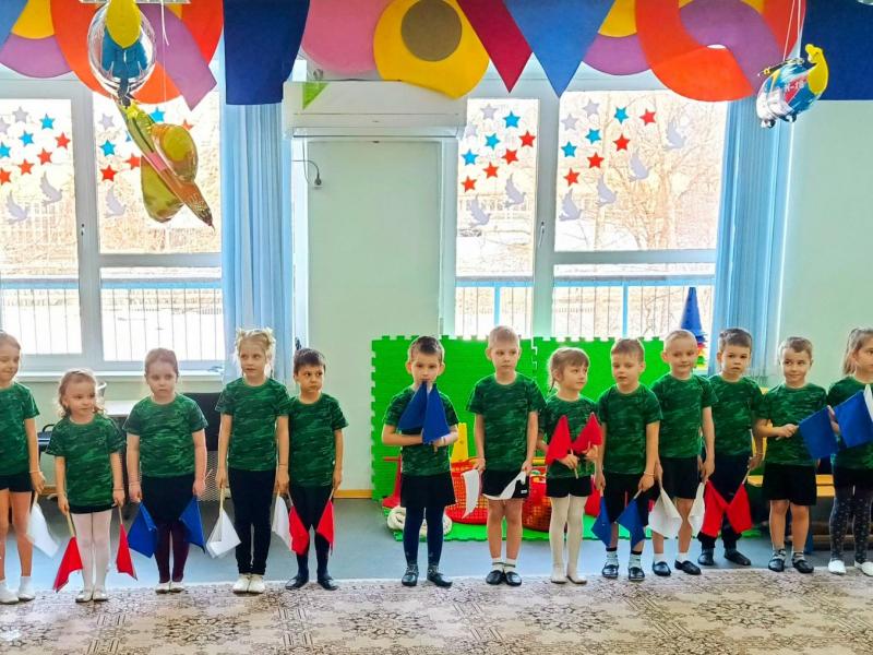 Спортивное развлечение к 23 февраля в группе № 10