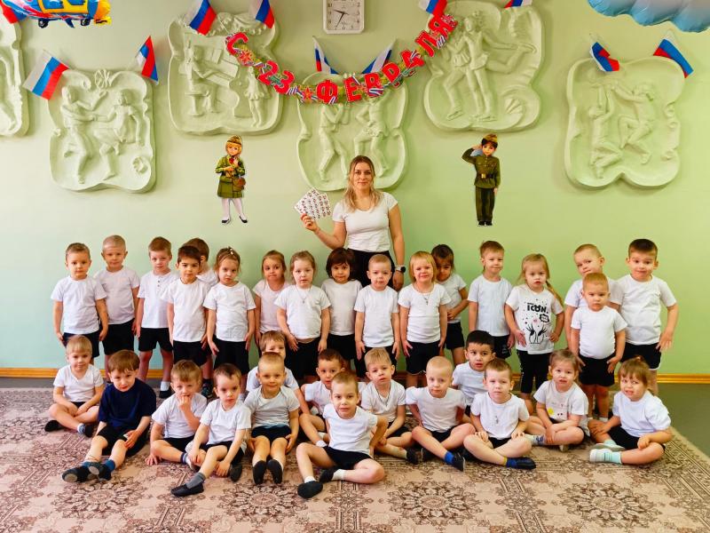 Спортивное развлечение к 23 февраля в группе № 3