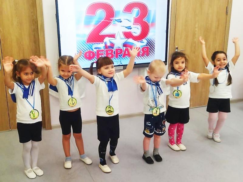 Спортивное развлечение к 23 февраля в группе № 5