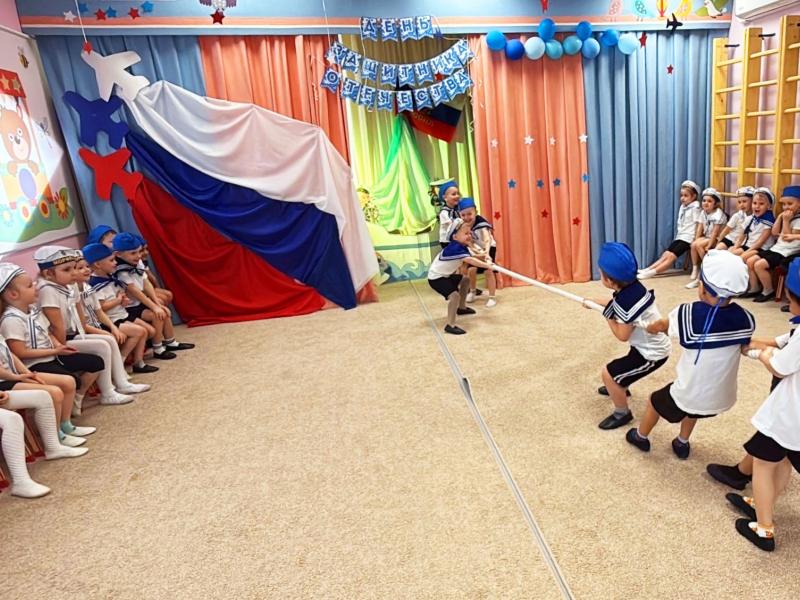 Спортивное развлечение к 23 февраля в группе № 4