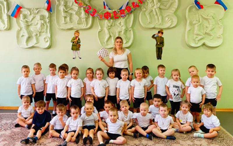 Спортивное развлечение к 23 февраля в группе № 3